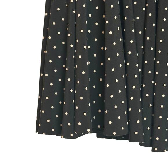 BCBGMAXAZRIA Black Polka Dot Mini Skirt S Y2K Balletcore Coquette Soft Girl - Picture 4 of 9